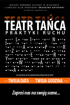 Plakat spektaklu Linia Przerywana